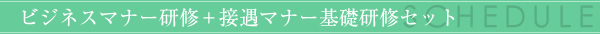 ビジネスマナー研修＋接遇マナー基礎研修セット